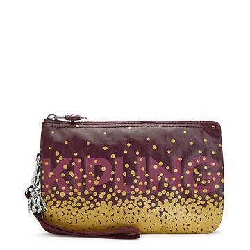 Kipling Creativity Extra Large Metallic Wristlet Tassen Bordeaux | BE 2066SG